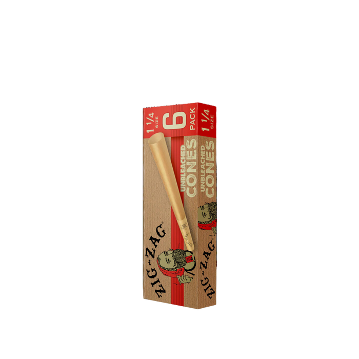 Zig Zag Cones Unbleached 1 1/4 6pk.