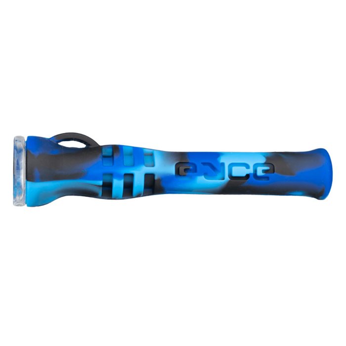 Eyce Shorty Platinum Cured Silicone Chillum (Blue)