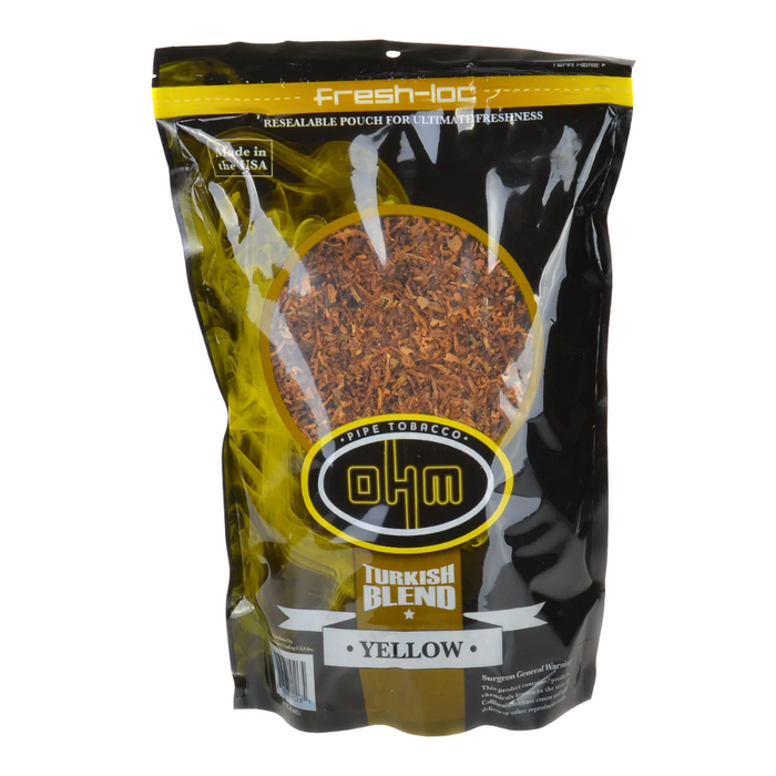 OHM Pipe Tobacco. Yellow Turkish Blend 8oz.