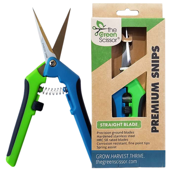 Green Scissor Premium Snips - Straight