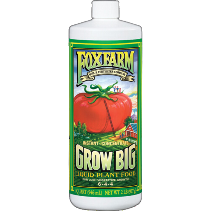 FoxFarm® Grow Big® Fertilizer 6-4-4 - 32oz - Concentrate